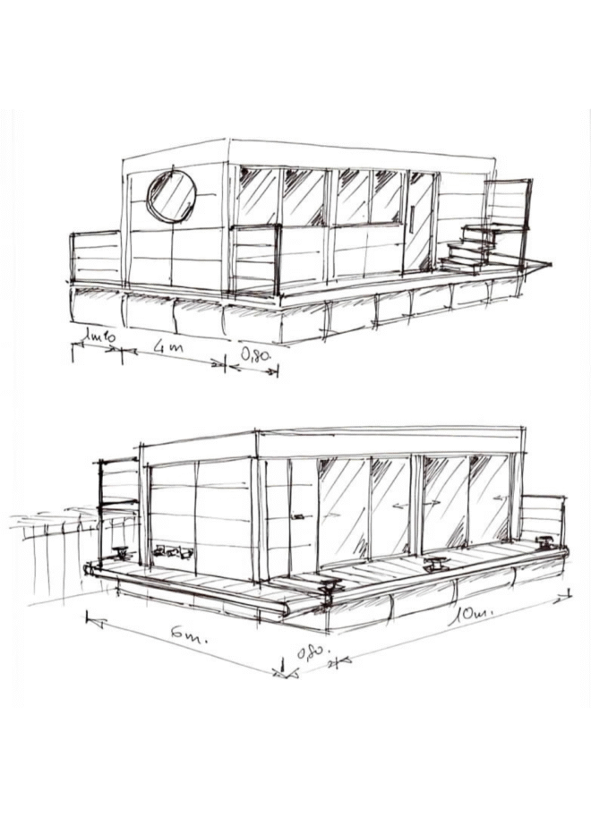 croquis lodge flottant